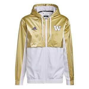 Adidas Gold Washington Huskies Husky Royalty Football Strategy Full-Zip Hoodie